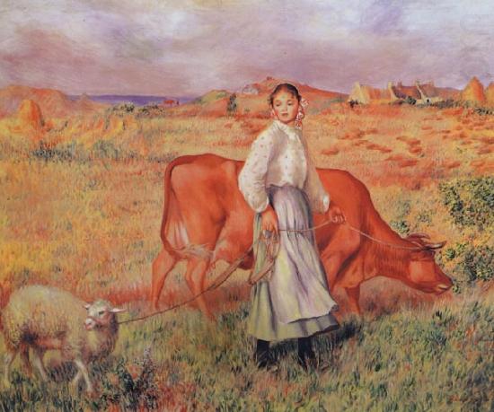 Pierre Renoir The Shepherdess the Cow and the Ewe china oil painting image